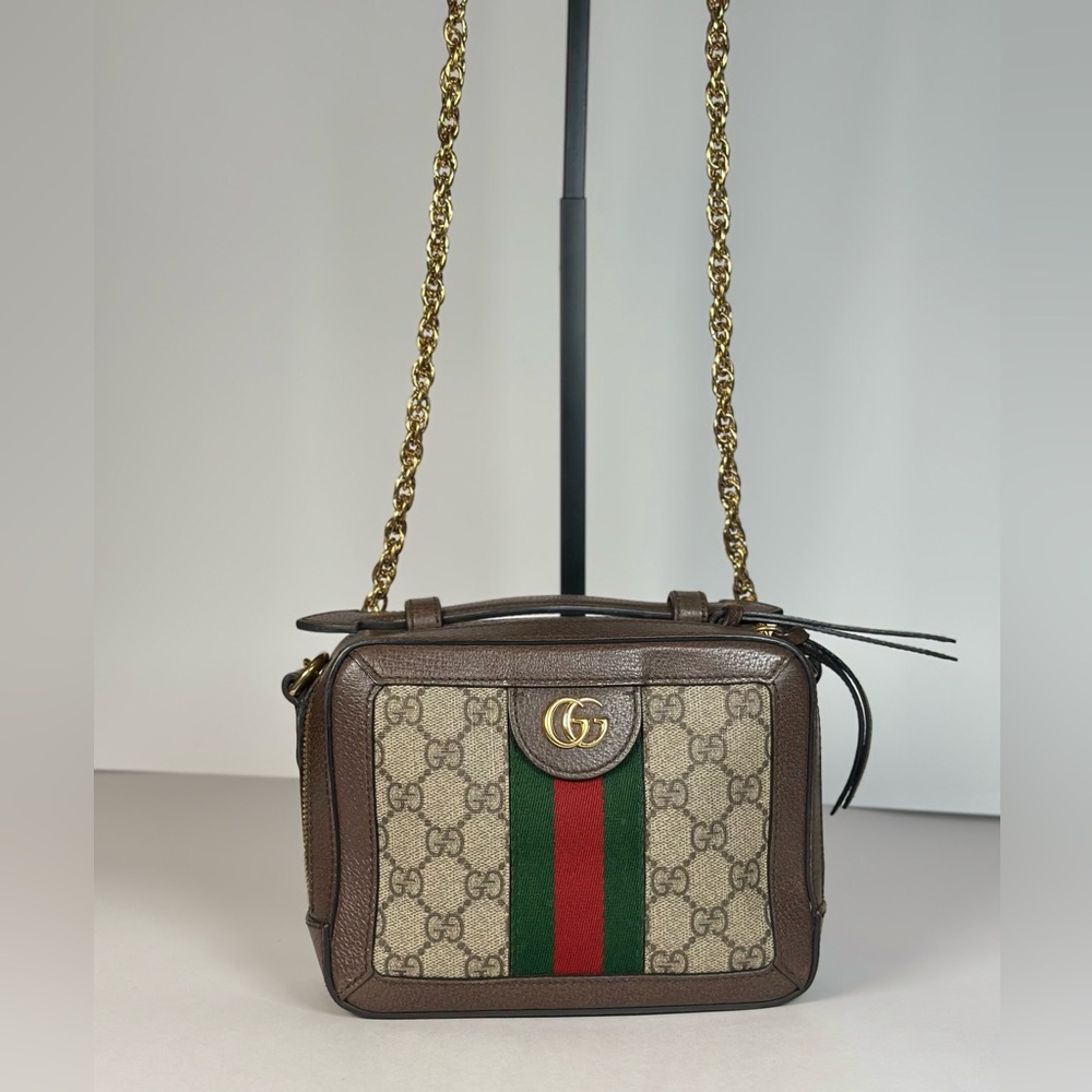 Authentic Gucci Ophidia GG Supreme Crossbody Box Camera Bag
